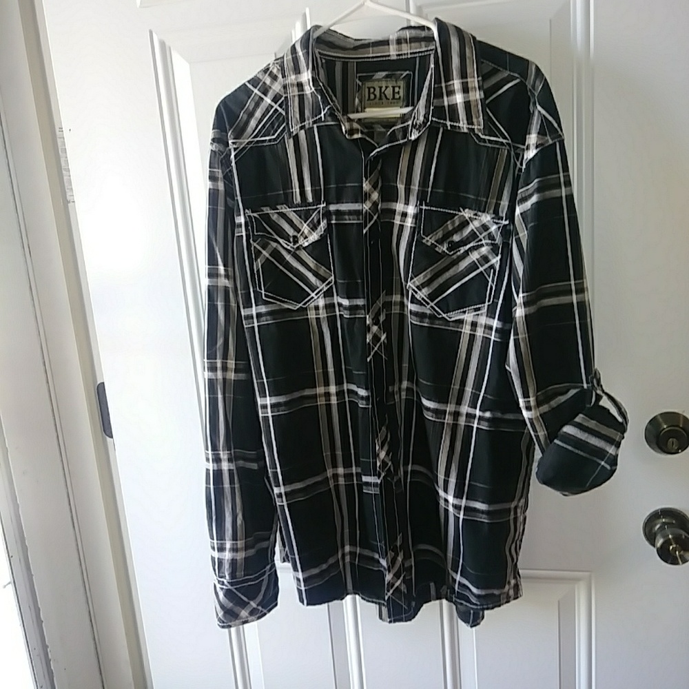 BKE MENS Athletic Fit long sleeve shirt size XL